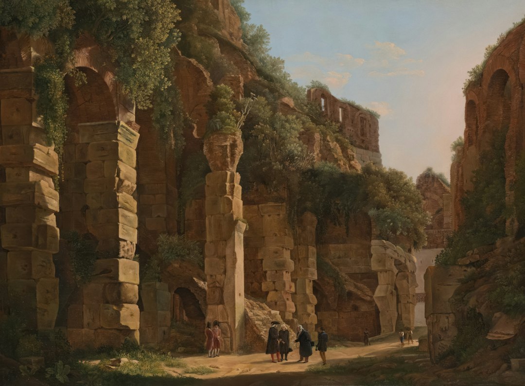 german landscape with people
