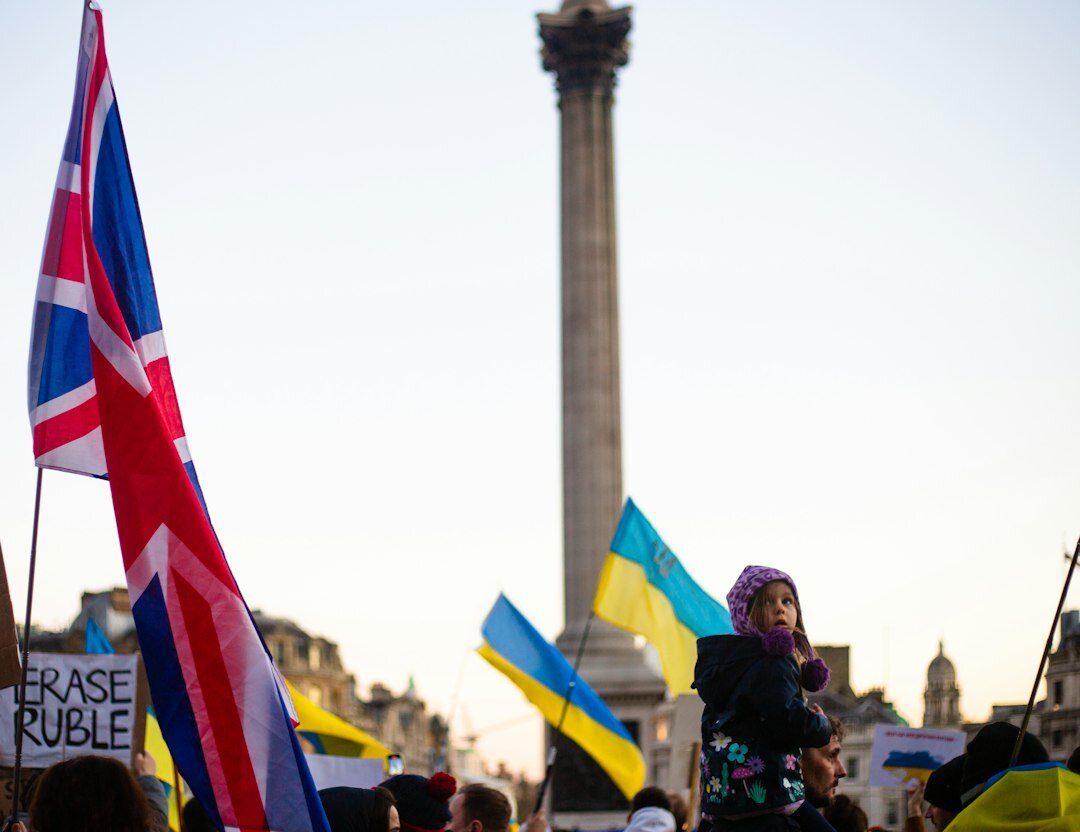 protesters in city square